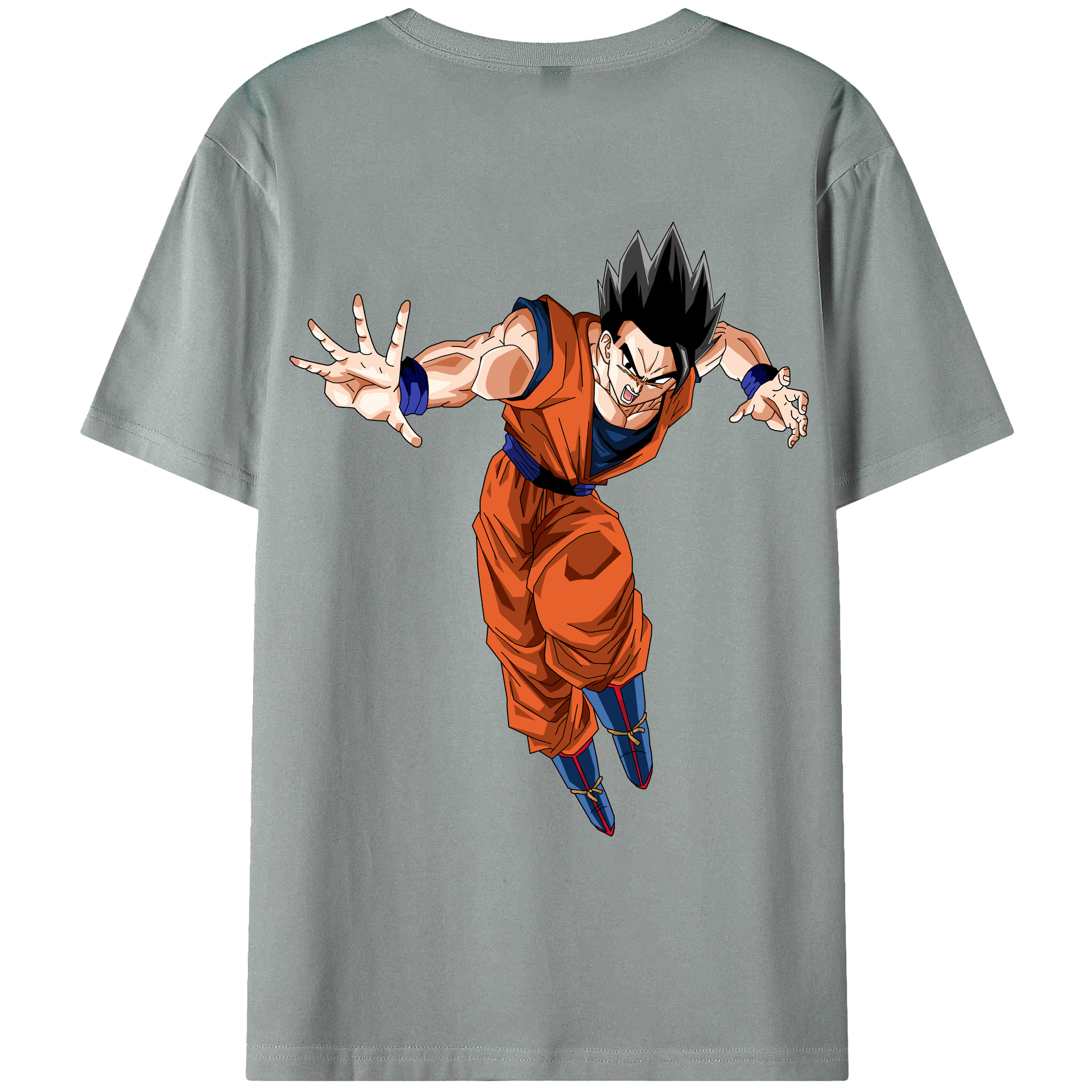 （画像用） ドラゴンボール 孫 悟飯（そんごはん）DRAGON BALL Son Gohan 綿100％ メンズ半袖Tシャツ（バックプリント） 通気性